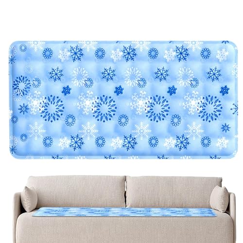 Dfstvup Kühlmatratzenauflage Für Hitzige Schläfer - Gel-Bettkühlsystem 50x150cm | Atmungsaktive Waschbare Weiche Unterlage Für Schlafzimmer Camping Sofa