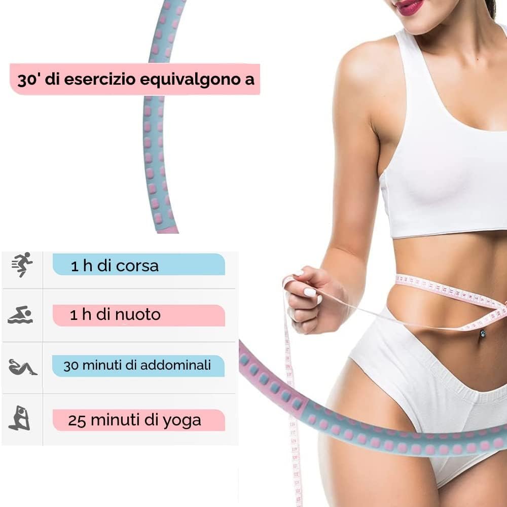 Hula Hoop Fitness Soft Slimming Circle mit 8 abnehmbaren Segmenten zur Gewichtsreduktion für Erwachsene und Kinder