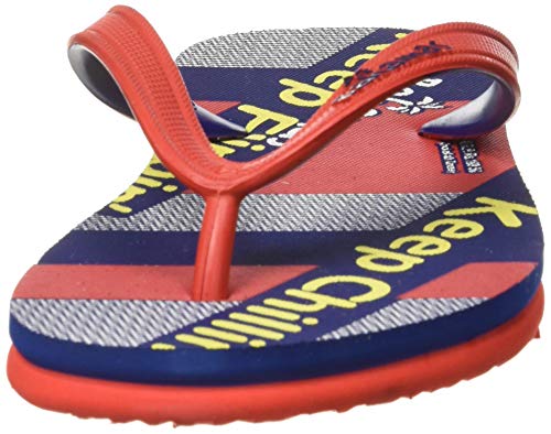 Image of Bahamas Men's Red Blue Flip Flops-8 (BH0131G)