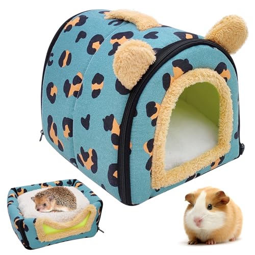 Haus für Meerschweinchen, warme und kuschelige Betthöhle für kleine Tiere, waschbar, für Zwergkaninchen, Chinchillas, Bardrachen