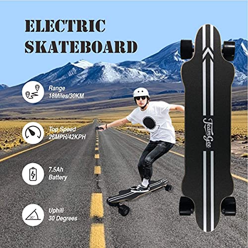 Teamgee H20 Electric Skateboard, 1200W Dual Motors, 7500Mah Batterys, 26Mph Top Speed, 4 Speed Adjustment Longboards (Used) #TOP6