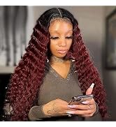 INSTASTYLE Loose Deep Wave Wigs 30 Inch Synthetic Long Curly Wig for Women Simulated Scalp Lace F...