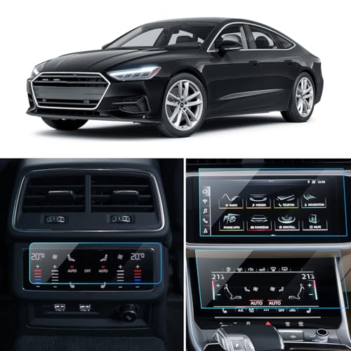 LANTU 3PCS Car Screen Protector for 2019-2024 Audi A6 A7 Q8& 2020-2024 Audi Q7 Accessories...