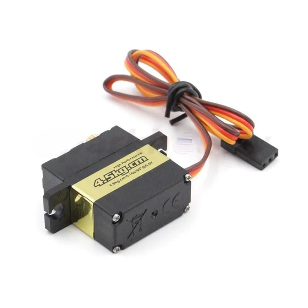 SPARKHOBBY King MAX KM1703MD Engranajes metálicos Digitales Mini Servo 17g 5.6kg.cm 5-6v Adecuado para RC Pequeñas alas fijas Modelo de Barco de Coche y Robot, etc. (4 Piezas KM1703MD)