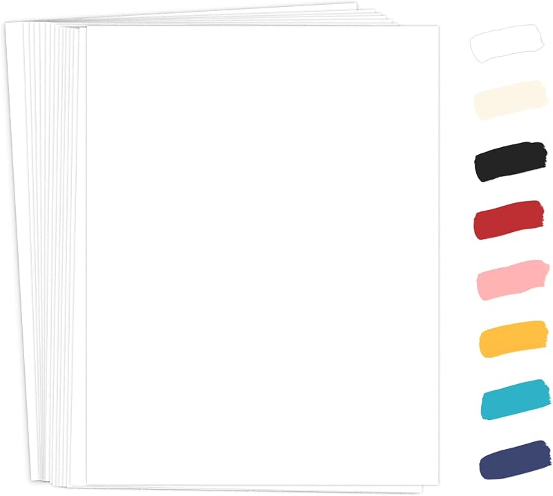 50 Pack White Cardstock 8.5 x 11, Goefun White Paper 65lb | Card Stock Printer Paper for Cards Making, Office Printing, Certificate