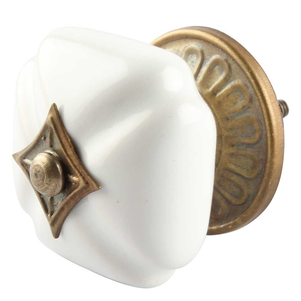 IndianShelf 8 Piece White Square Ceramic Drawer Knobs for Kitchen Cabinet Hardware Door Pulls Decorative Dresser Luxury Artworks (B0BBLHR5TC) Amazon Price History, Amazon Price Tracker