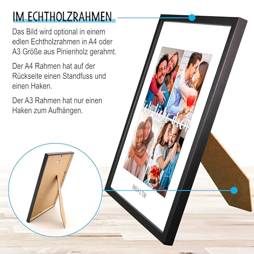 OWLBOOK® Personalisierte Geschenke für Frauen Männer Valentinstags Geschenke für Ihn Sie Fotogeschenke mit eigenem Foto Partner Geschenke… – Ansicht 2