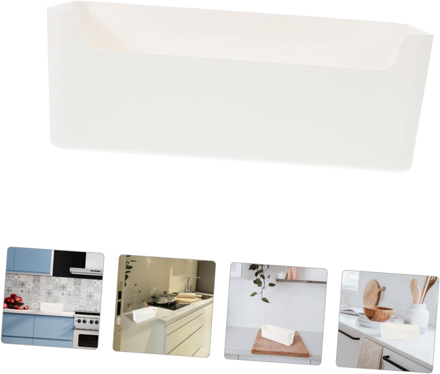 Ciieeo 8pcs Organize Your Kitchen Plastic Storage Cases Cabinet Divider Drawer Holder Spice Storage Drawer Divider Cases White Narrow