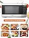 COMMERCIAL CHEF 0.7 Cubic Foot Microwave with 10 Power Levels, Small Microwave with Push Button, 700W Countertop up to 99 Minute Timer and Digital Display, Stainless Steel