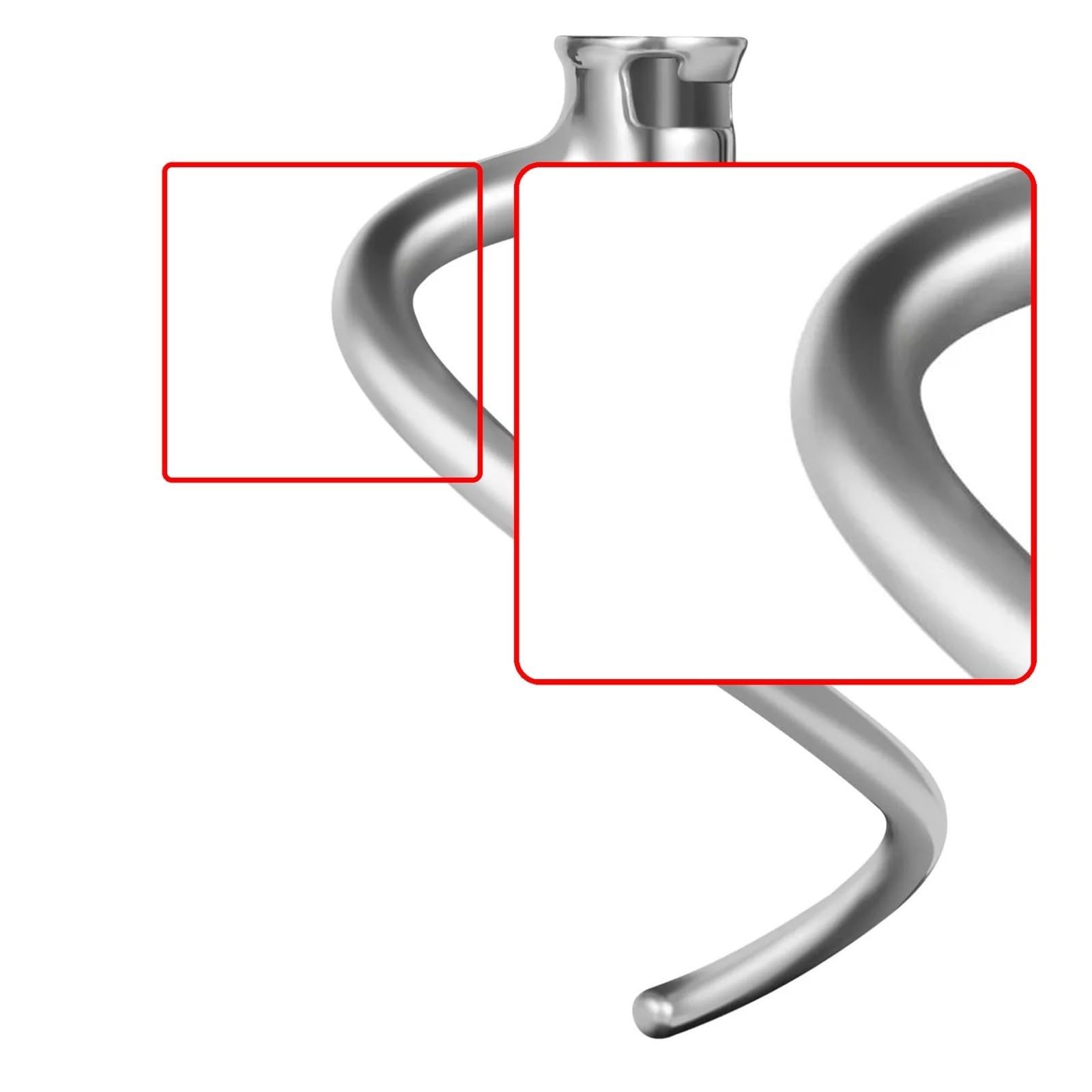 Resistente - Gancio for Impastare A Spirale In Acciaio Inossidabile, Compatibile Con KitchenAid, Ciotola Da 7 QT - Robot Da Cucina Con Supporto Sollevabile, Lavastoviglie for Impasti Di Pane E Pizza