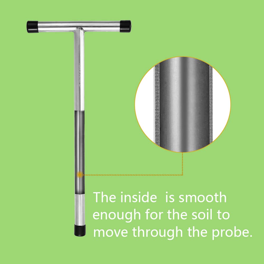 Soil Probe 21" Stainless Steel Tubular T-Type Handle Heavy Duty Quality ...