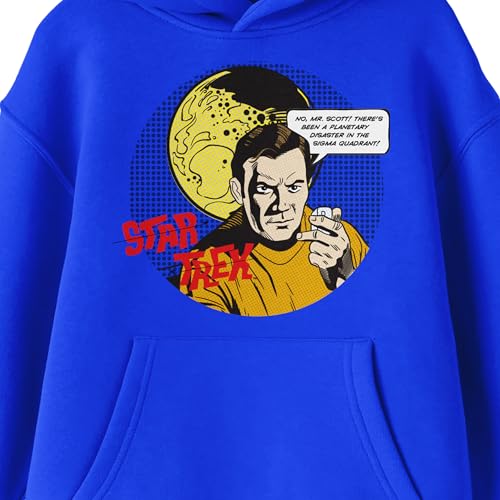 Star Trek The Original Series Boys Royal Blue Long Sleeve Hooded Sweatshirt2