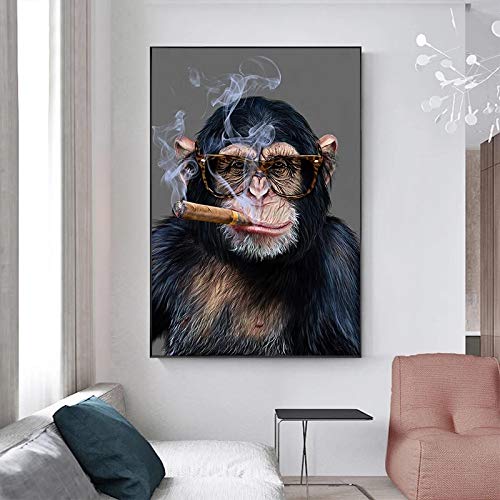 Toile singe et gorille abstrait fumer peinture de qualité