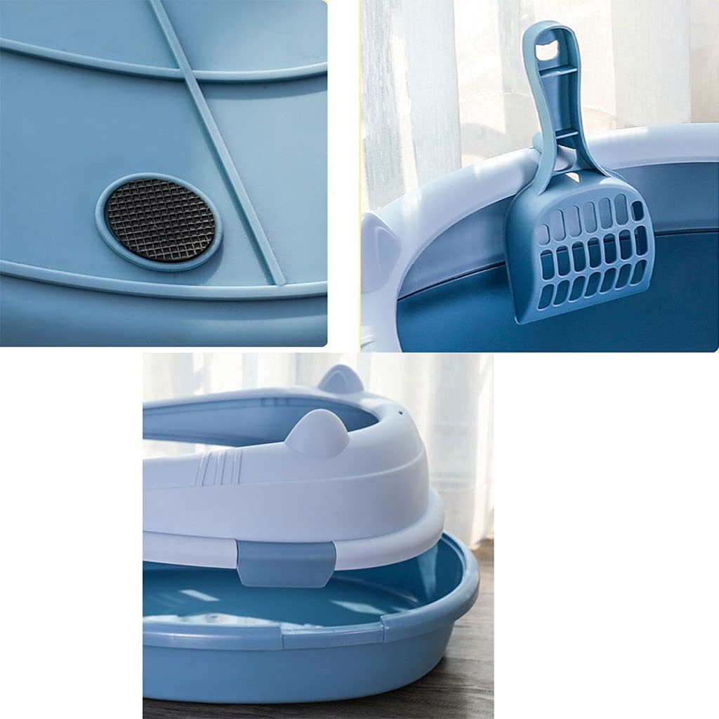 Lettiera per Gatti Cat Lettiera Scatola a Prova di Spruzzi Aperto Aperto Kitting Kitting Kitting WC Ampio Gatto vasino Gattino Forniture Facile da Pulire Toilette Gatto (Color : C)
