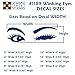 Winking Eyes Decal, Eye Lashes Wink Car Window Sticker, Woman Eyelashes Laptop Tablet Decal, Eyes Helmet Transfer #1189