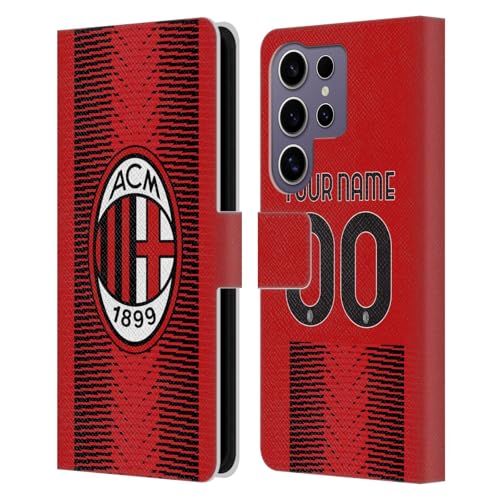 Coque Samsung Galaxy S25 Ultra AC Milan Étui Portefeuille Cuir Idéal pour les Jours de Match