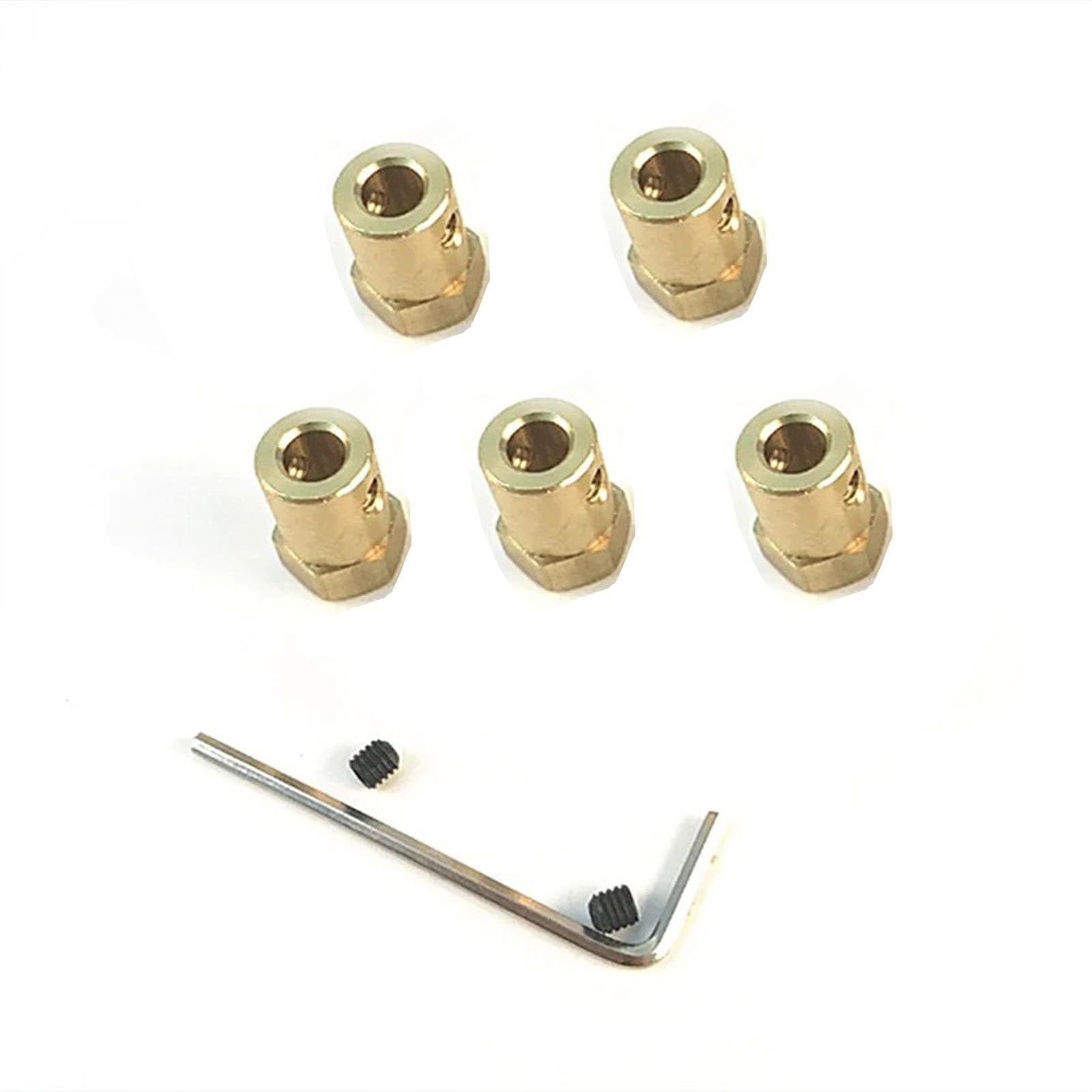 AMZBNEIDI Flexible Shaft Couplings Motor, 5Pcs Hexagonal Flexible Coupler Multiple Sizes For Shaft Motor(6mm)