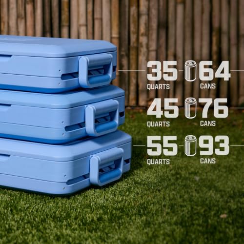 Coleman Snap 'N Go Collapsible Hard Cooler, Sapphire Blue, 55-Quart - image 8