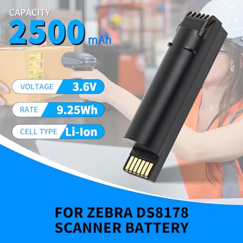 Image of CBQ 10 PCS for Zebra DS8178 Scanner Battery 82-176890-01 Replacement Batteries DS8100 DS8170 AS-000231 CR8178-SC DS6878-SR BTRY-DS81EAB0E-00 71-176890-01 Handheld Barcode Scanner 2500mAh