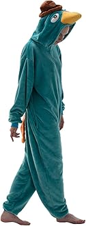Snug Fit Unisex Adult Onesie Pajamas, Flannel Cosplay Animal One Piece Halloween Costume Sleepwear Homewear