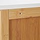 Relaxdays Badezimmerschrank, Hängeschrank mit Einlegeboden, HxBxT: 60x34,5x21 cm, Wandschrank, Bambus & MDF, Natur/weiß