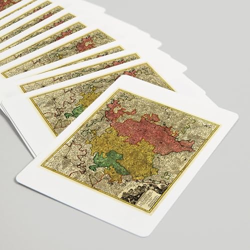 Lantern Press Luxembourg, Mapa Panorámico, 52 Naipes de Poker miniatura 5