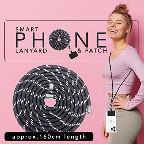 NALIA Colorful Universal Lanyard Phone Case Strap, Adjustable Cord 160 CM Nylon Crossbody Cell Phone Holder - Image 2