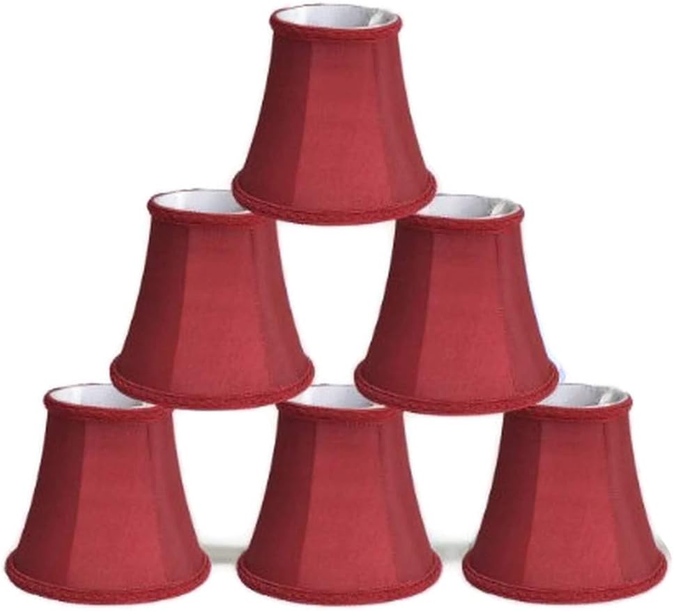 Urbanest Set of 6 Chandelier Mini Lamp Shade 5inch, Bell, Clip On
