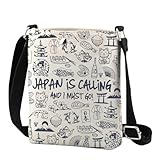 FUNYSO Bolso cruzado japonés Japan Is Calling And I Must Go, bolsa de hombro para mujer, regalo para viajeros japoneses, turistas, amantes de los viajes, Japón es Cr Reino Unido, 0