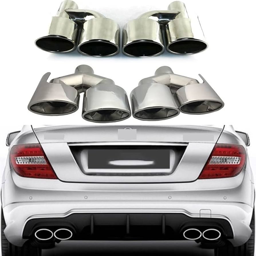 Amazon.co.jp: 車用マフラーカッター メルセデスベンツC63 C65 W204用