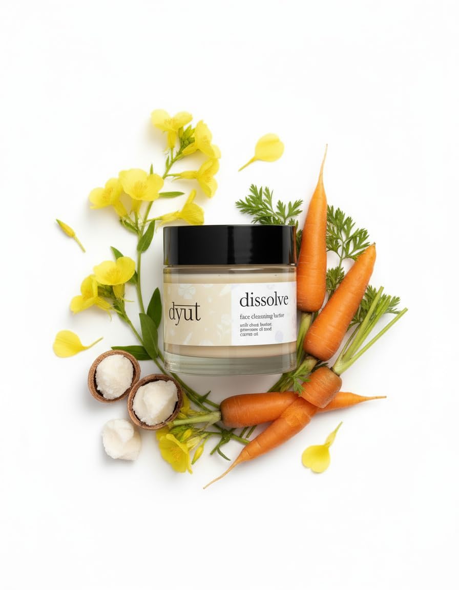 Dissolve – Burro Struccante Nutriente 100 ml | Burro di Karité + Olio di Enotera | Elimina Trucco Waterproof & Impurità | Vegan & Clean Beauty