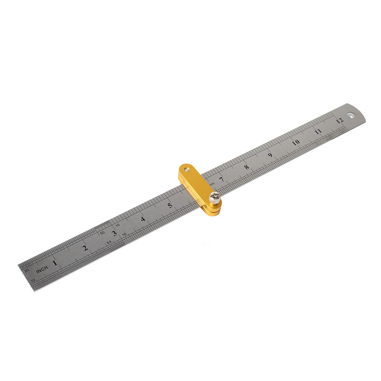 Kalttoy Professional Woodworking Ruler Marking Measuring Ruler Pocket Woodworking Scribing Metal With Stops Measurement Tool