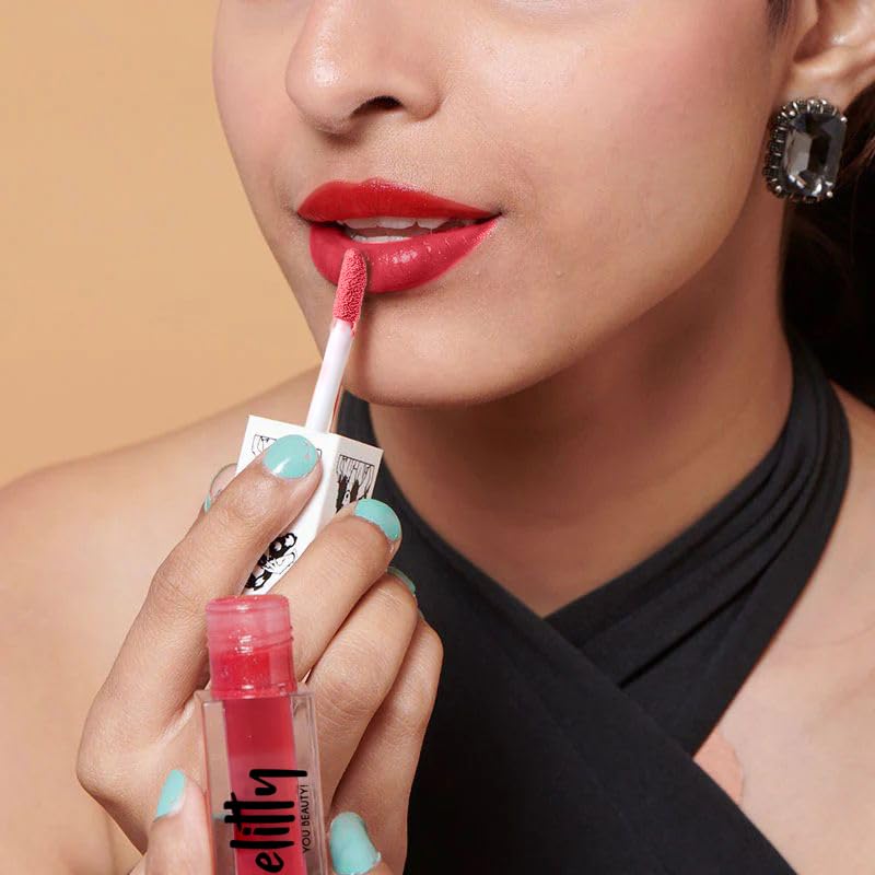 Image of Elitty Liquid Matte Lipstick | Transfer proof, Smudgeproof & Lightweight | One Night Stand (Red)- 4 ML