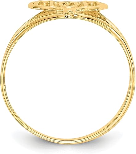 Miniatura 2 de ICE CARATS Anillo de corazón de oro amarillo de 14 quilates para mamá, joyería fina para mujer, regalos para ella, Oro amarillo de 14 k, oro amarillo