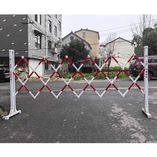 Regulowana brama rozszerzalna - mobilne ogrodzenie drogowe elastyczna bariera bezpieczeństwa w kolorze czerwonym () 1,2 x 4 m do zarządzania zdarzeniami kontroli tłumu i bezpieczeństwa na zewnątrz