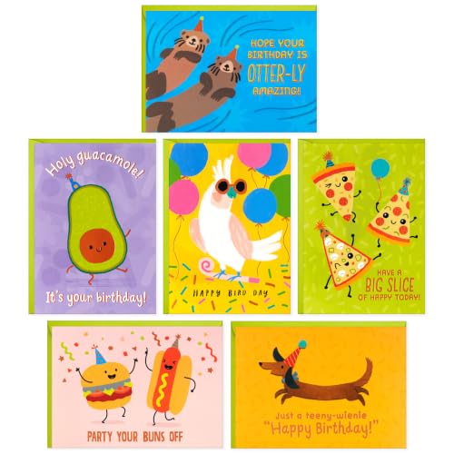 Hallmark Funny Birthday Card Assortment (24 Blank Cards with Envelopes) Food Puns, Dog, Bird, Otters by Hallmark - Used condition - CA$13.66