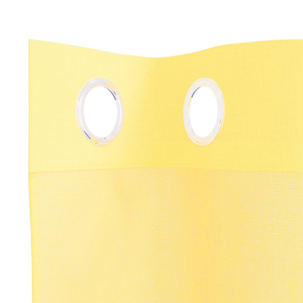 Mangloder Voile Vorhänge mit Ösen, 2 STK., gelb, 140 x 260 cm, transparentes Polyester für Wohnzimmer, Schlafzimmer, Küche, Fenster, Sichtschutz und Sonnenschutz mit 8 Ösen