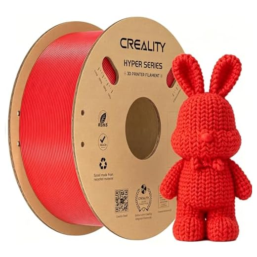 ⚡ Creality Hyper PLA Filament 1.75mm 1KG(2.2lbs), High Speed PLA 30-600mm/s Rapid 3D Printer Filament, Dimensional Accuracy +/-0.02mm, Fit Most FDM 3D Printers, Red