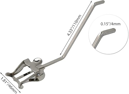 Miniatura 4 de Yibuy Sax Abrazadera Clip Lira para Saxofón Alto Tenor Banda Para Marcha Clips Plata