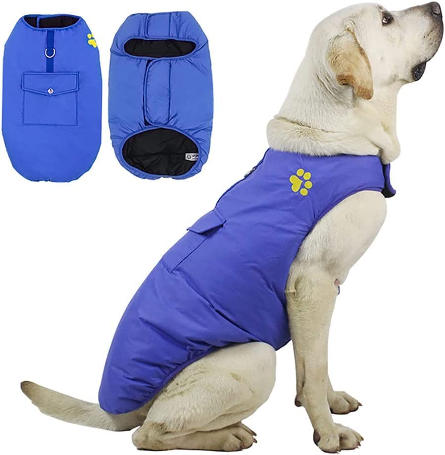 Sniffr Dog Cold Weather Coats, Reversible Waterproof Warm Dogs Jacket Vest Winter Coat with Pocket and D-Ring, Windproof Pet Cotton Clothes for Small Medium Large Dogs Cats (XXL, Color May Vary) (B0BSXGY8WM) Amazon Price History, Amazon Price Tracker