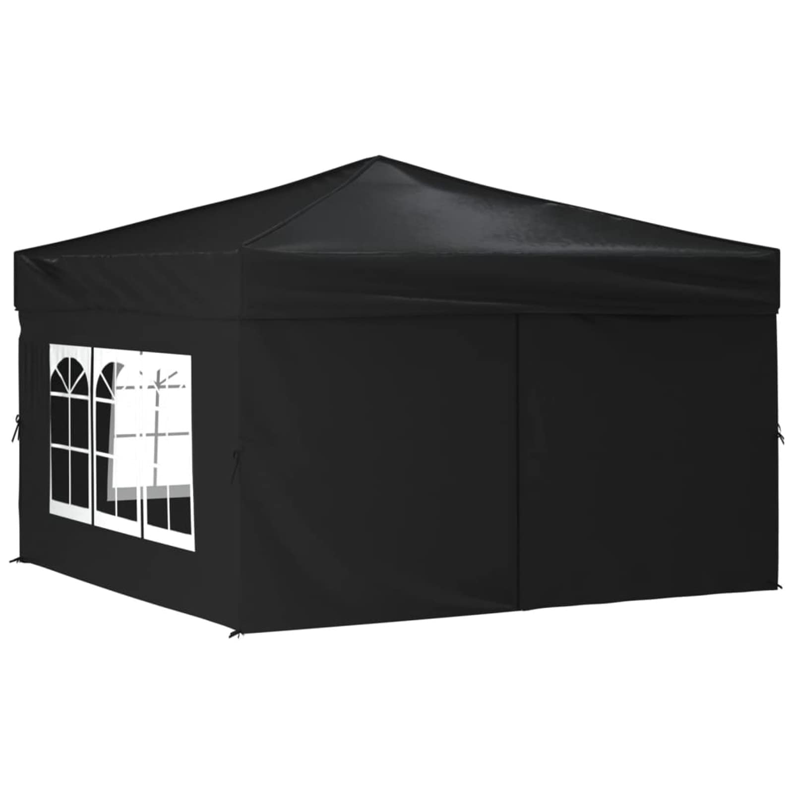 Homgoday Carpa Plegable para Eventos al Aire Libre - Impermeable, UV Resistent, 291x291x245 cm, Negro