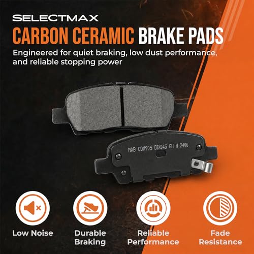 Image of MAX Advanced Brakes Front & Rear Brake Kit for 2015 to 2023 Nissan Murano, 2013 to 2020 Pathfinder, Infiniti QX60, Brake and Rotor Kit Front, OE Rotors, Brake Pads
