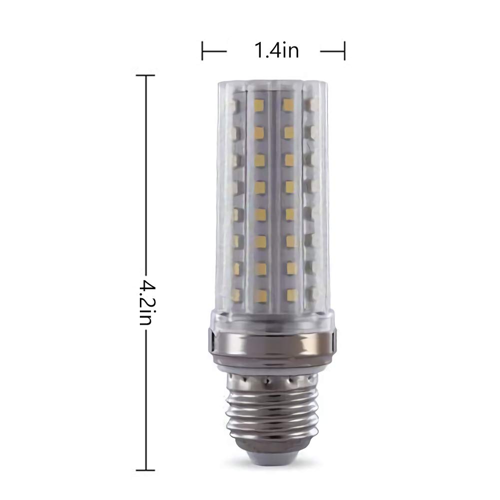Paquete 2 bombillas LED maíz SMD2835 16 W, color cálido