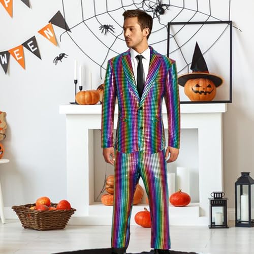 Costume disco pour hommes extensible et confortable à conception 2 boutons - 2