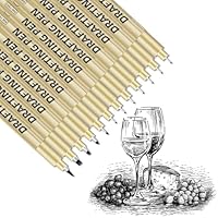hautllaif 12 Fineliner Pens Set,Waterproof Ink Art Pens,Precision Fine Tip Markers for Sketching, Technical Drafting & Detailed Artwork,Ideal for Drawing, Sketching, Manga, and Art