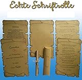 schriftrolle der alten  10 Schriftrollen + 10 Kissenschachtel, Mittelalter Pergamentpapier, Für Urkunden, Gutschein, Einladung Hochzeitskarten, Geburtstag