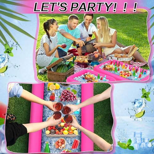 Barra Inflable para Servir Hielo Leitee 4 Pzs Rosa miniatura 3