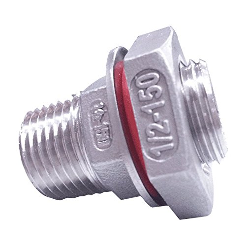 HomeBrewStuff 1/2" Stainless Steel Valve Weldless Bulkhead For Home Brew Kettle