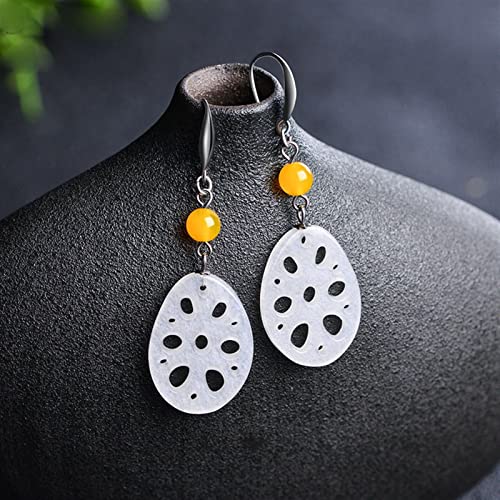 Pendientes Plata 925 Jade Natural Antialérgicos para Fiestas de Lujo Mujer 3