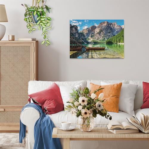 Ravensburger - Lago Di Prager Alto Adige | Puzzle Adulti E Famiglie| Puzzle 1000 Pezzi | Dimensione Di 70X50Cm | Regalo Adulti | Regali Natale - 5